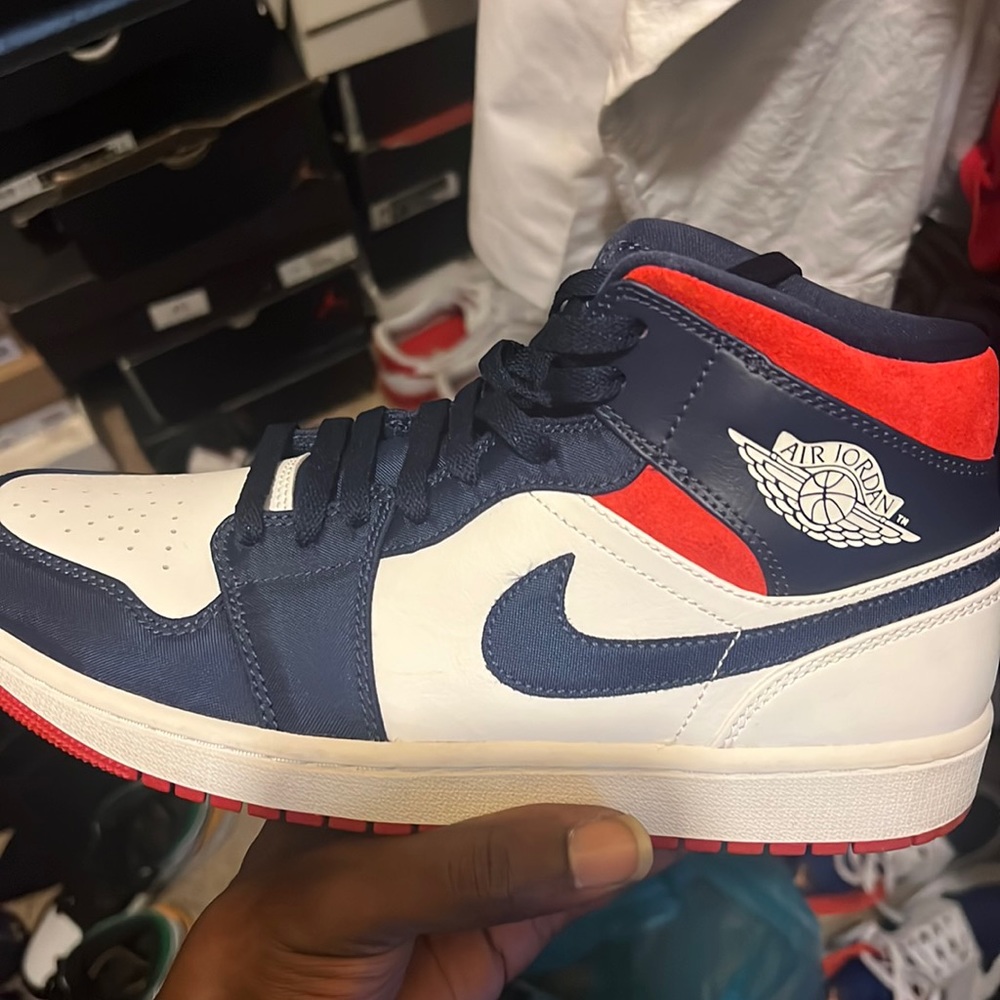Jordan 1s red white and blue